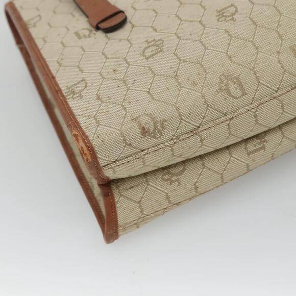 DIOR Honeycomb Canvas Shoulder Bag Beige Gold - Picture 16 of 16